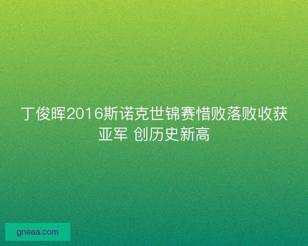 丁俊晖2016斯诺克世锦赛惜败落败收获亚军 创历史新高 丁俊晖2016斯诺克世锦赛惜败落败收获亚军 创历史新高