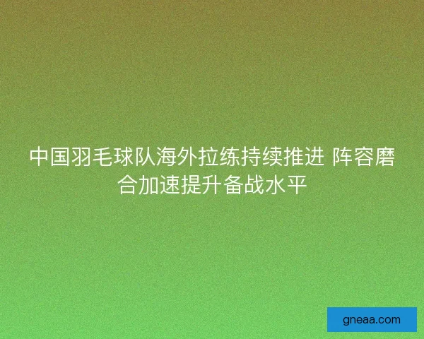 中国羽毛球队海外拉练持续推进 阵容磨合加速提升备战水平
